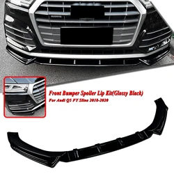 3PCS Car Front Bumper Lower Spoiler Lip Splitter Cover Blade For Audi Q5 FY-Sline 2018 2019 2020