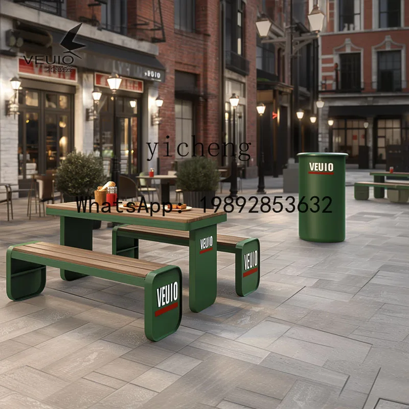 A1 Stainless Steel Integrated Flower Box Commercial Street Rest Seat Stool Combination Landscape Partition Flower Pot Park Seat