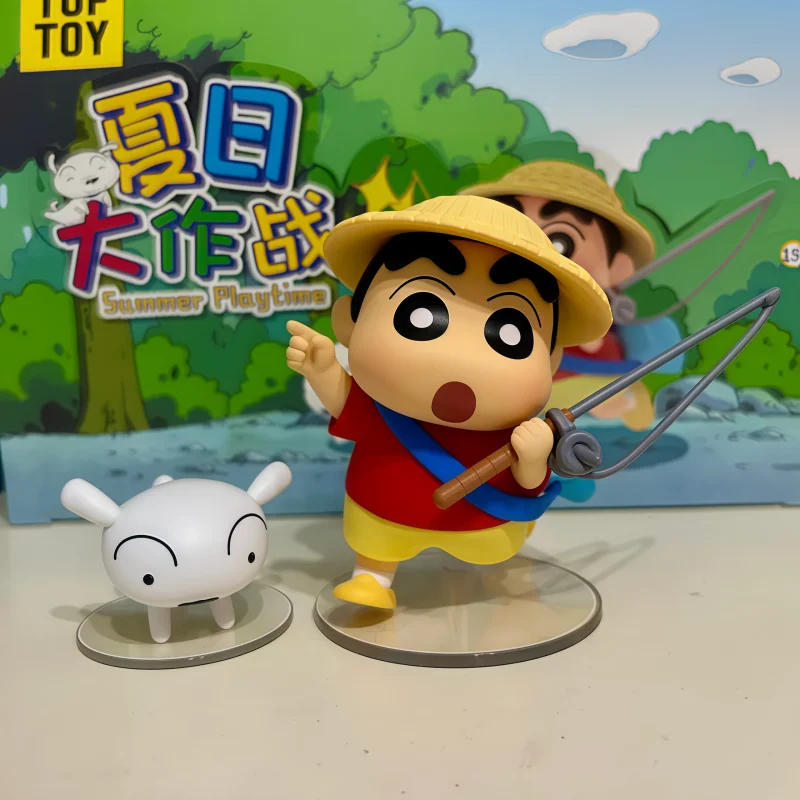 크레용 신짱 여름 놀이 시리즈 블라인드 박스 귀여운 애니메이션 데스크탑 장식 모델 트렌디한 수집용 장난감 생일 선물 어린이 선물