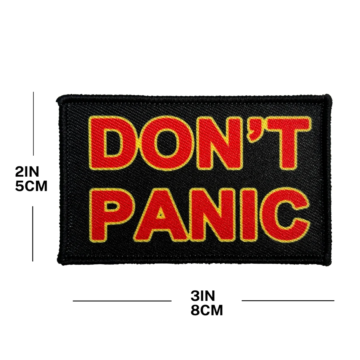 3PCS Funny Morale Patch - 'Don't Panic' - Hook and Loop Patch (3' X 2')