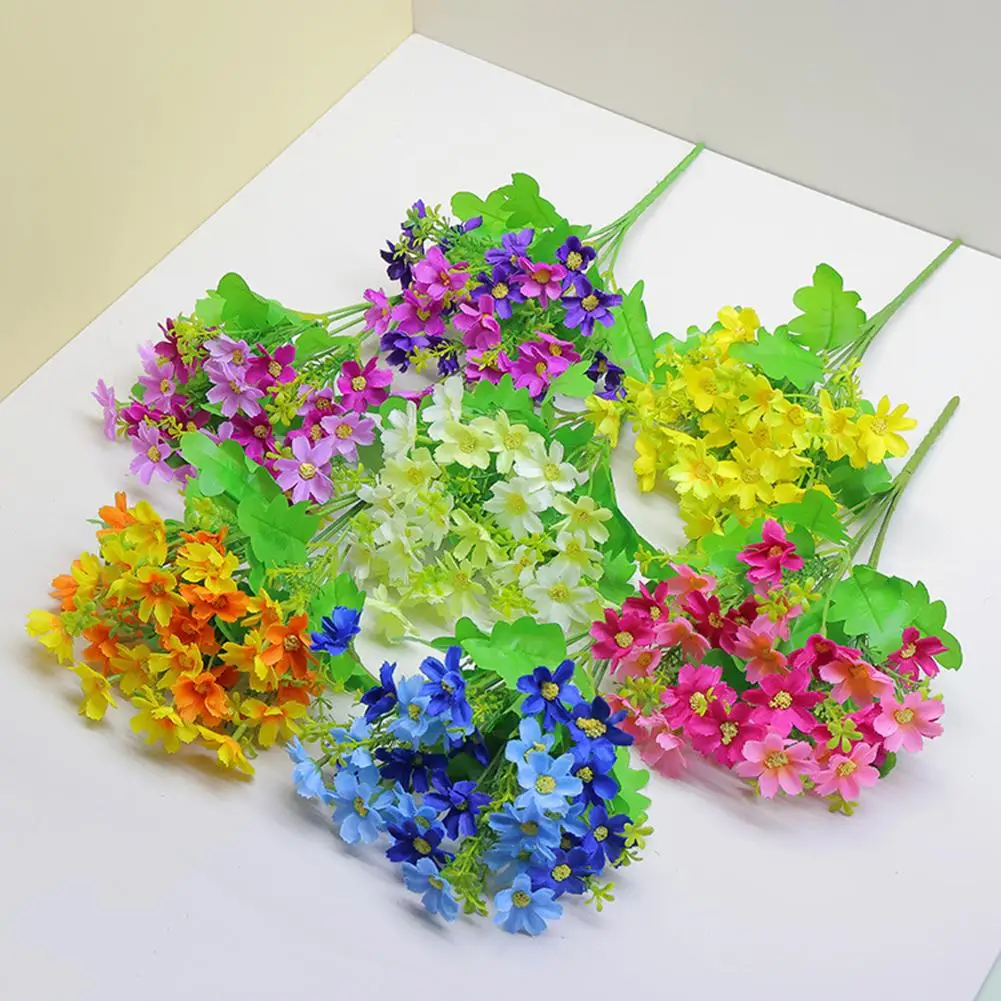 Simulated Flowers, Small Daisies, Jumping Orchids, Artificial Chrysanthemums, Silk Home Flowers Gardens, Decor, Forests, 20 V2D5