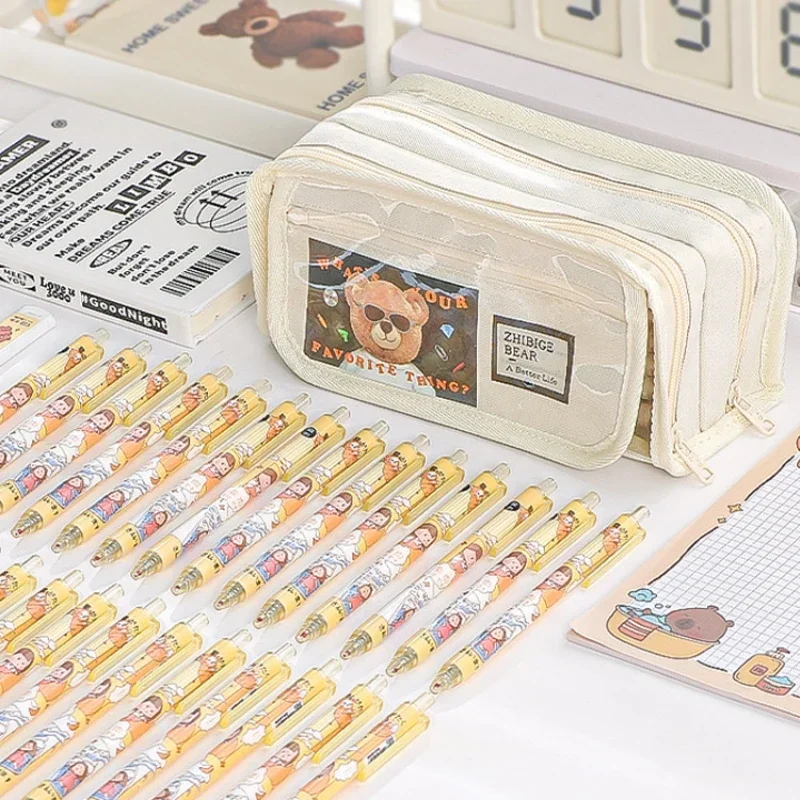 Pain Bag Pencil Case Large Capacity Student High Value Stationery Storage Box New Simple Pencil Case Storage Bag