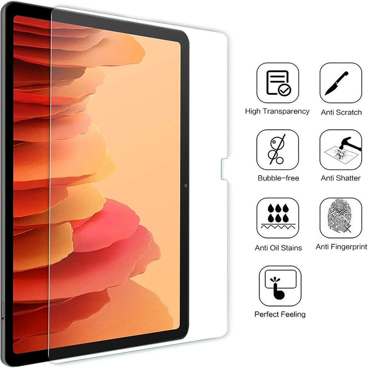 Screenprotector Voor Samsung Galaxy Tab A7 10.4 Inch 2022 SM-T509 2020 SM-T500 / T505 / T507 Hd 9H Hardheid Gehard Glas Film