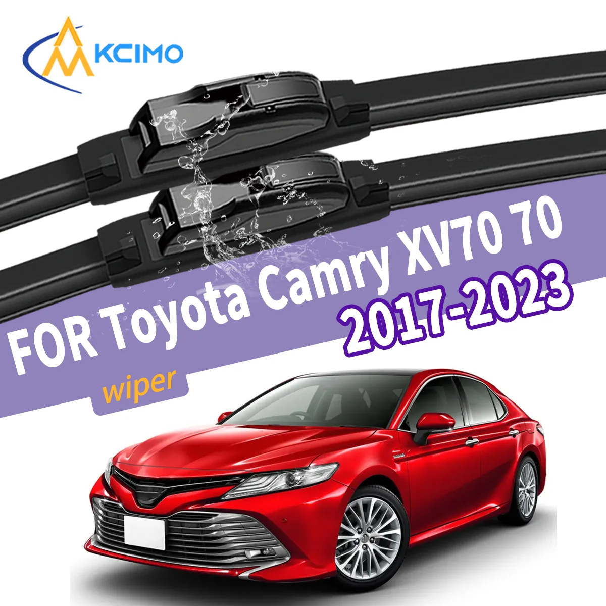 

Noiseless Performance Premium Quality 2Pcs Front Windshield Wiper Blades for Toyota Camry XV70 70 2017-2023