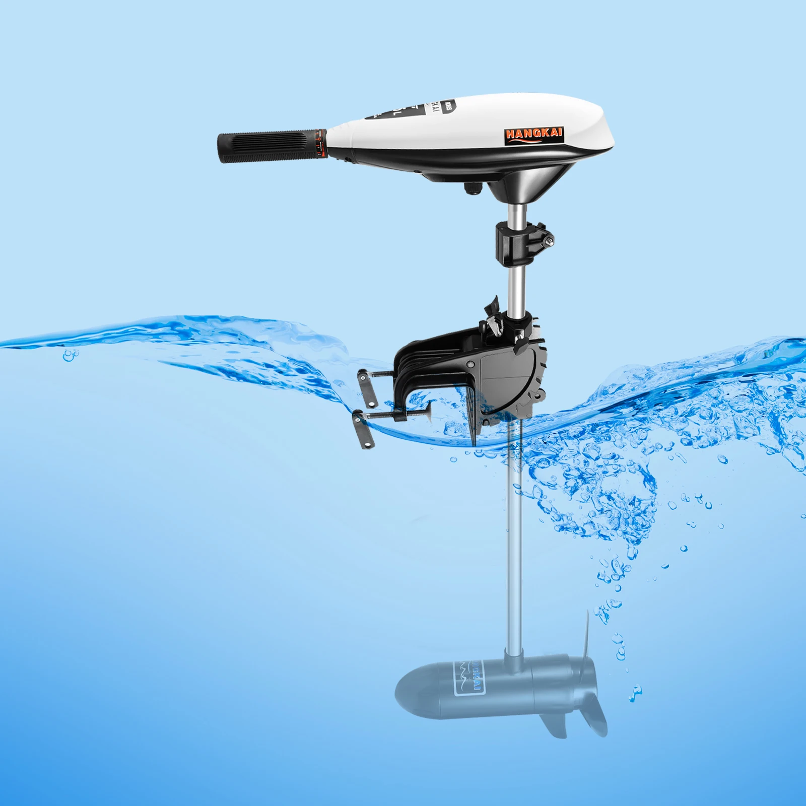 

Electric Outboard Engine 65 lbs Motor Outboard 7-Speed 12V Duty Fishing Boat Kayak Engine Transom Mounted with Adjustable Handle