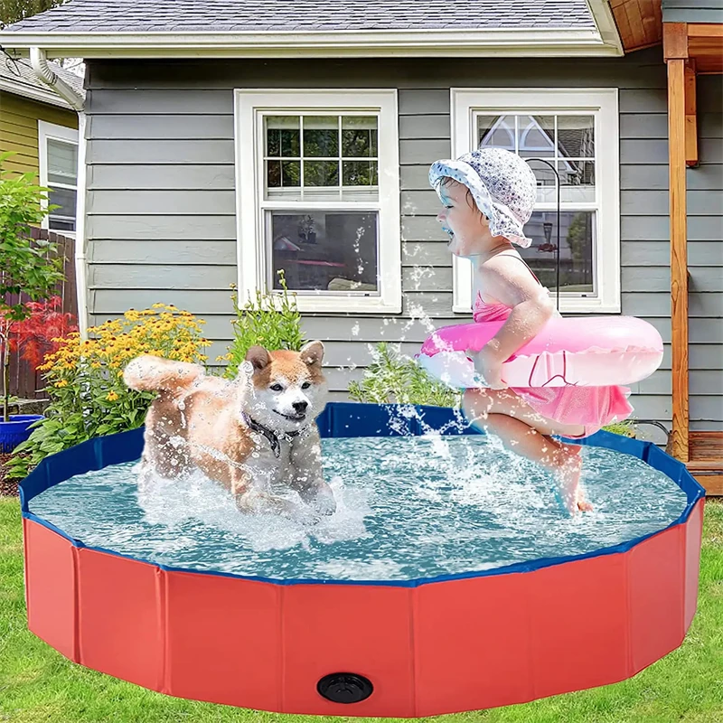 Imagem -02 - Piscina Dobrável para Animais de Estimação Banheira para Cães Piscina Dobrável para Cães e Gatos Tamanho Grande