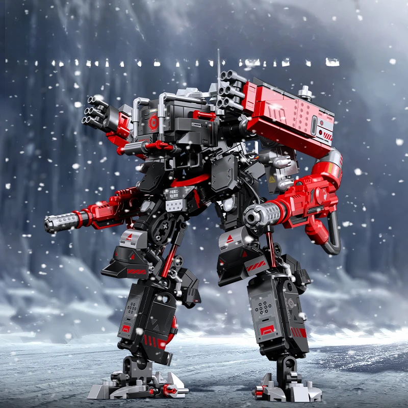 

Новые строительные блоки Crimson Killer, детская собранная модель, атомный мех, украшения, коллекция игрушек, подарок на праздник для мальчиков