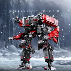 New Crimson Killer Building Blocks Children Assembled Model Atomic Mech Ornaments Collection of Toys Boys Holiday Gift