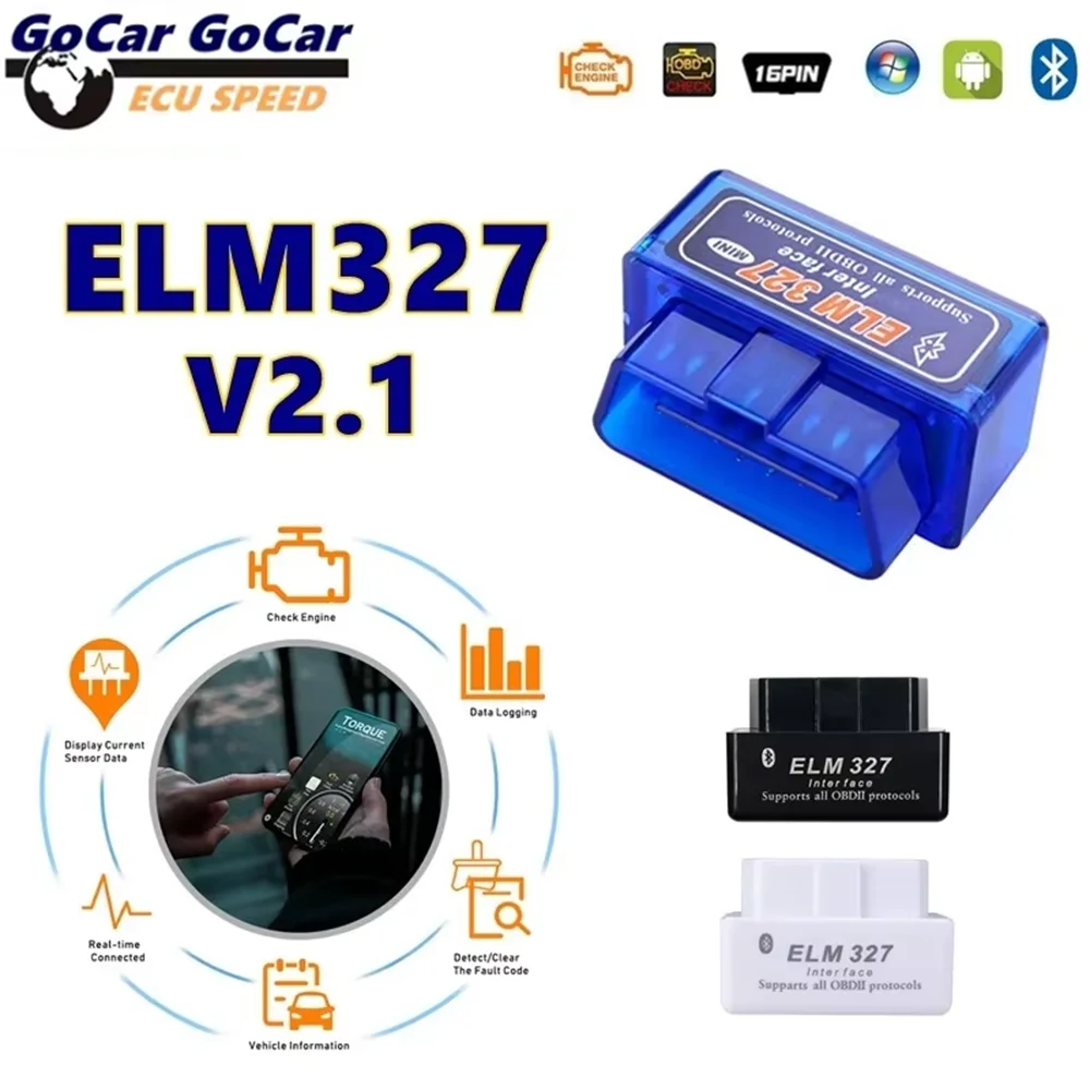 

The New Super Mini ELM327 V2.1 Bluetooth-Compatible OBD2 Scanner WIFI On Android IOS Car Diagnostic Tool OBD II Code Reader
