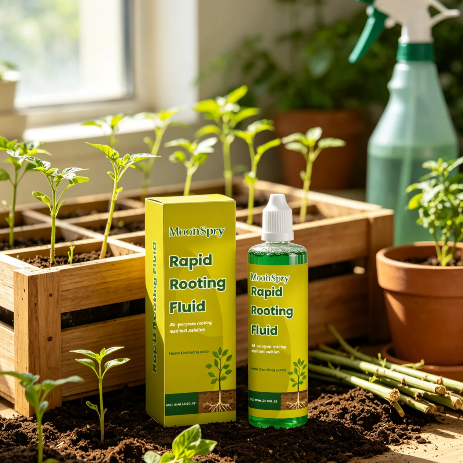 MoonSpry Rapid Rooting Fluid Penetrate Soil Strong Growth for Plants Nutrients Long Lasting Protection Safe Rooting Liquid 100ml