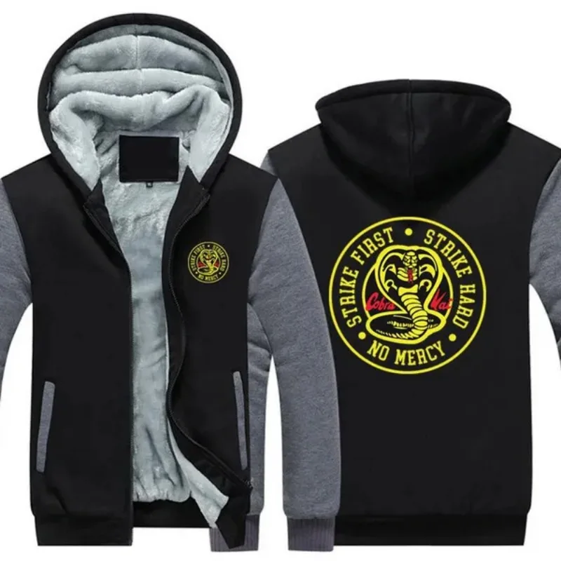 2023 Newest C-Cobras Kais Printed Hoodie Jacket Winter Fleece Thicken Warm Zipper Hoodie Coat Sportswear  Polyester tops