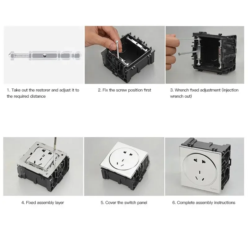 86/118 type Dark Box Repair Pole for Wall Mount Junction Box Repair Tool Cassette Repairer Fixed Wall Repair Box Support Rod