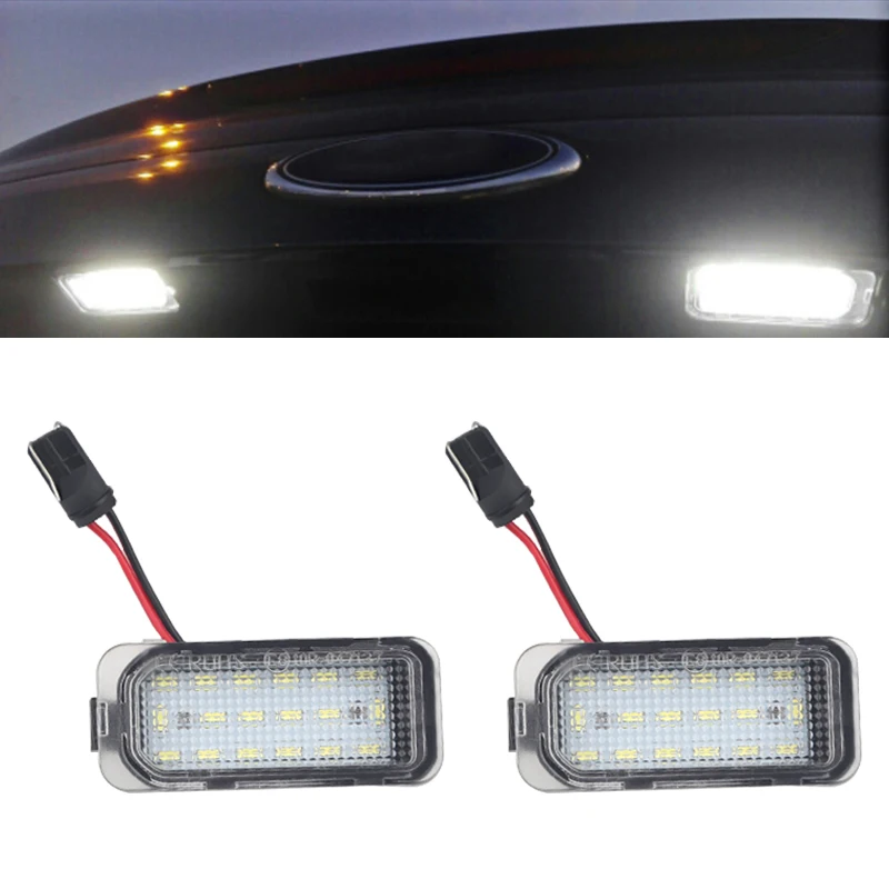 Lampu plat nomor, untuk Ford KUGA S MAX MONDEO MK4 MK5 MK2 FIESTA 2008-2019 fokus ABS plastik 12V LED nomor lampu sinyal 2 buah