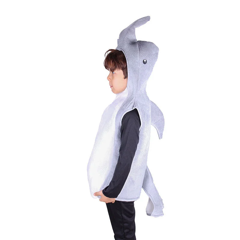 Costume de dauphin pour enfants, Costume de Cosplay de fête d'halloween avec animaux marins pour garçons et filles