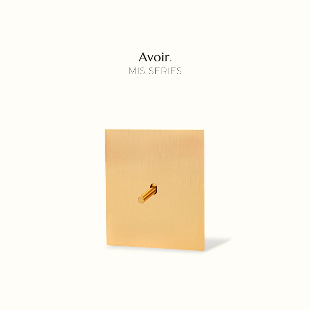 Avoir Gold Wall Outlet With USB Light Switches Dimmer 1-4 Gang 2 Way Rocker Toggle Switch 220V Type C Retro Wall Socket UK FR EU