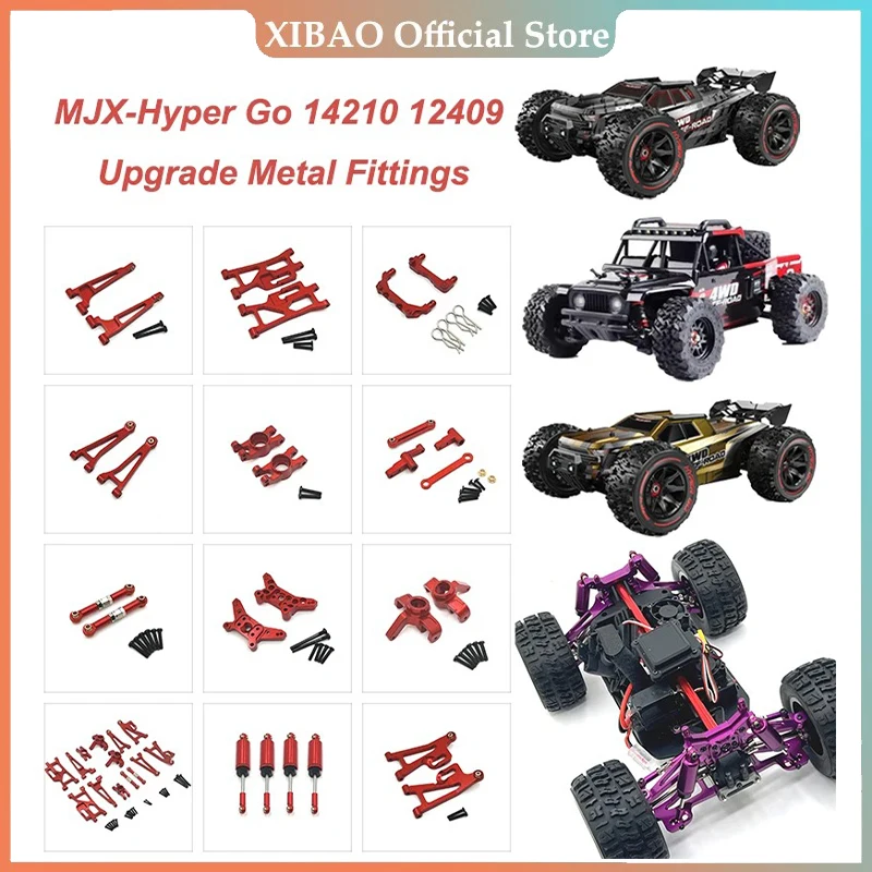 

MJX 14209 14210 H14BM Upgrade Accessories Aluminum Alloy Suspension Arm Wheel Seat Steering Cup Shock Tower HyperGo Metal Parts