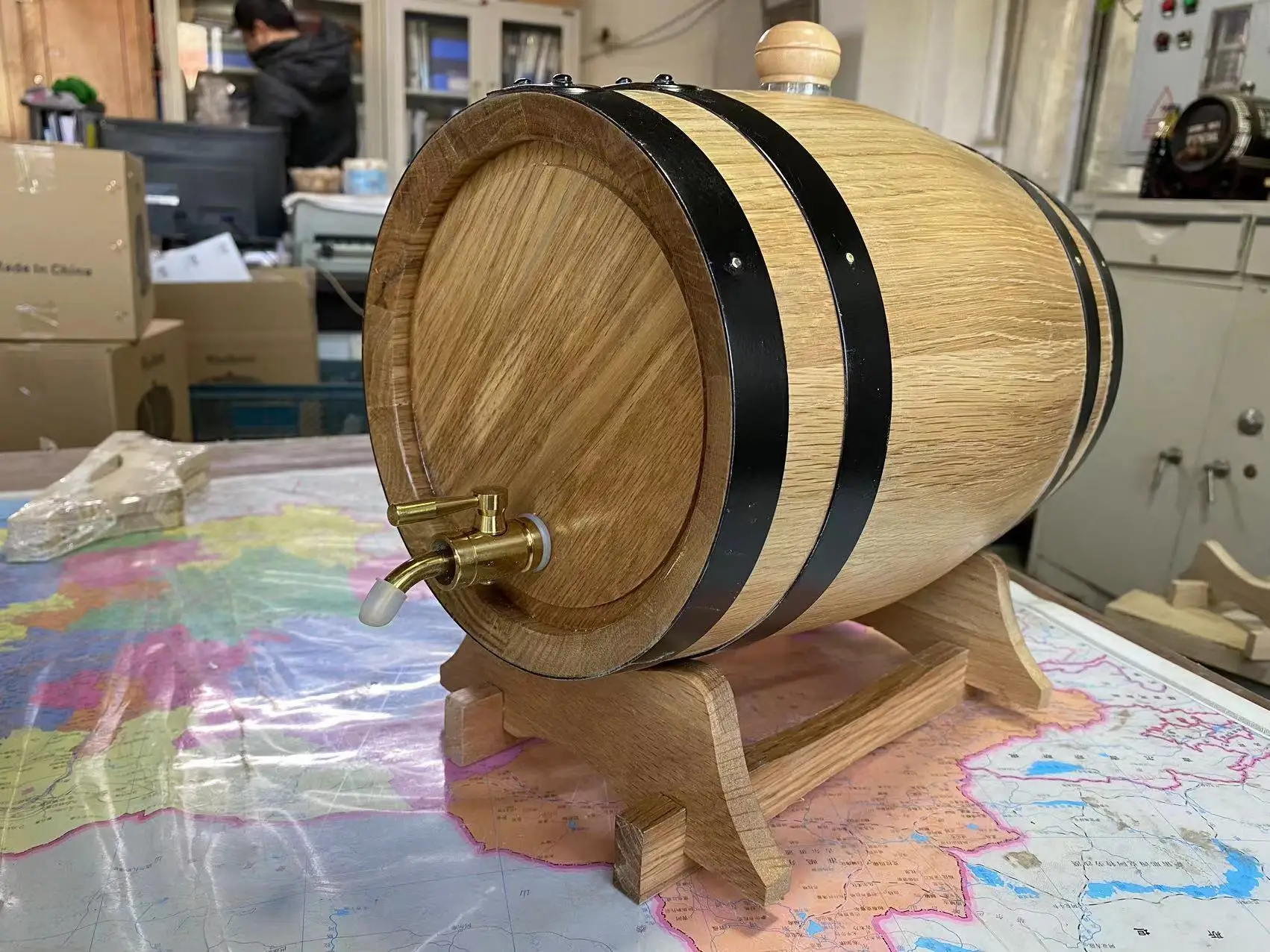 5L Oak Wood Wine Barrel for Aging Red Wine Whisky And Other Alochol Drinks