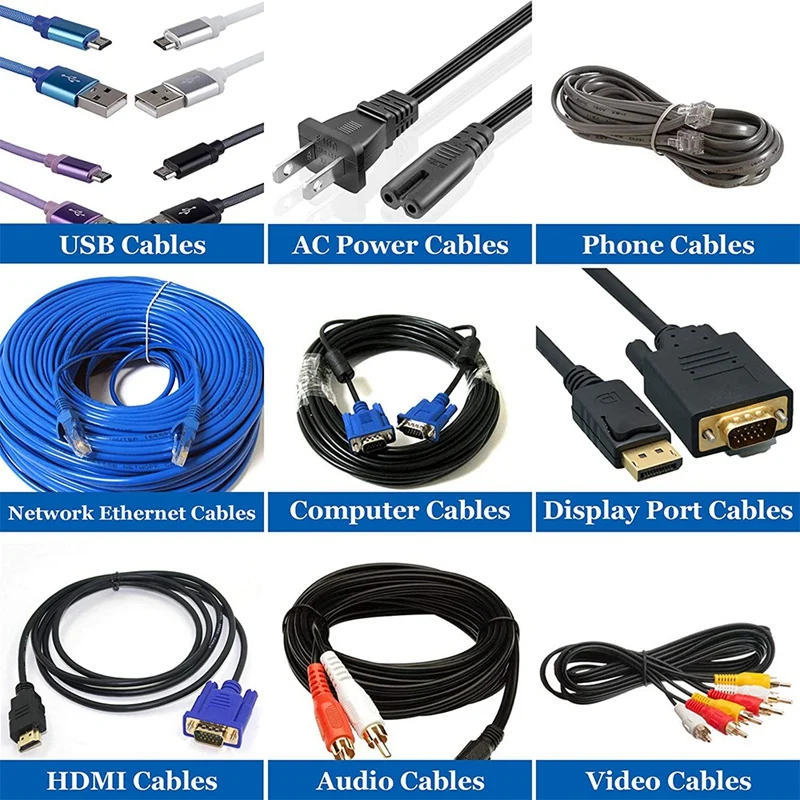 900Pcs Cable Label Sticker impermeabile Network Wire Cable Tie Marker Marking Organizer Tag Management Tool etichetta adesiva