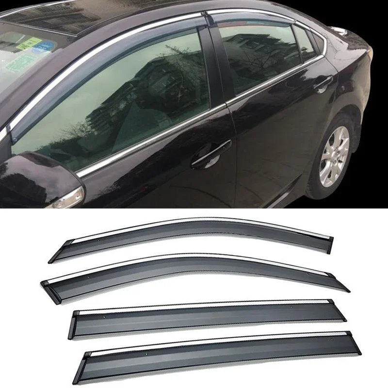 

Vent Visor Smoke The 2nd generation Windows Side Sun Rain Shield Decorative Accessories For Mazda 6 2008 - 2013