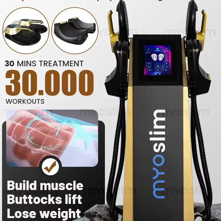 Professional EMS Body Sculpt Machine Muscle Stimulator Fat Burning Shaping 5 Handles With Pelvic Floor Cushion