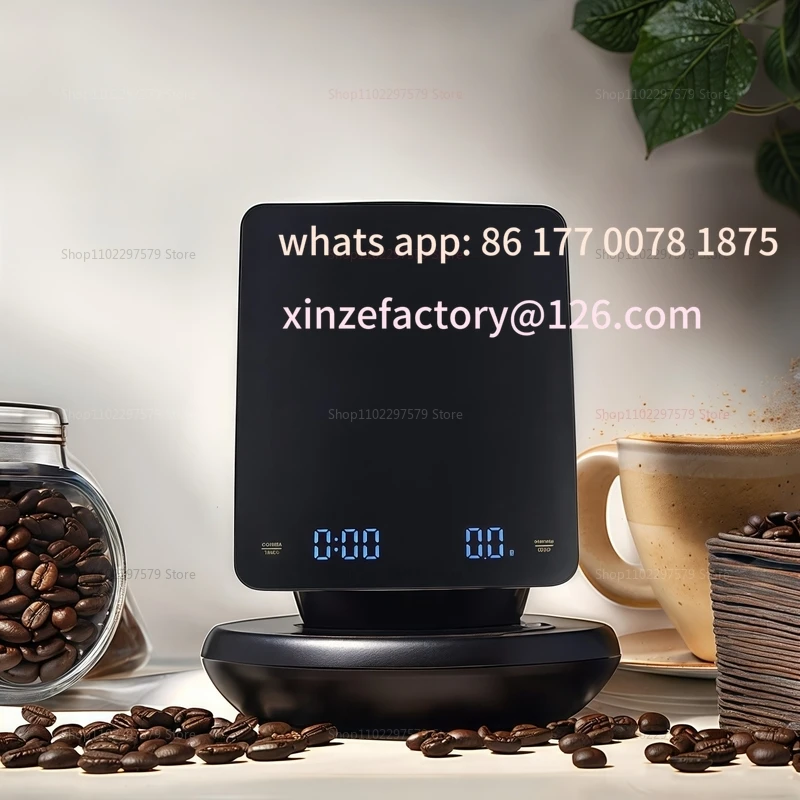 Customizable Digital Coffee Scale 0.1g to 3kg with Timer LED Screen USB High Precision Kitchen Scale for Espresso Baking