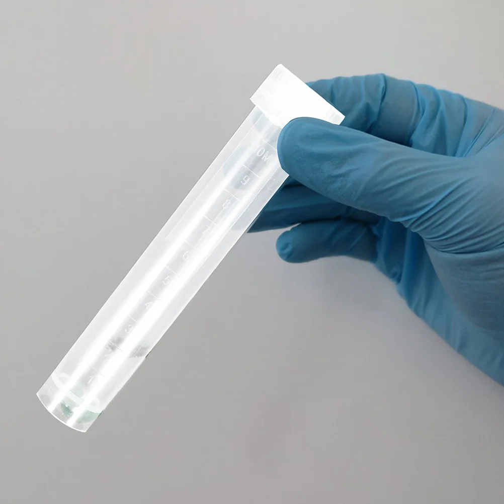 

20Pcs Clear Test Tubes Plastic Vials Durable Scientific Experiments Sampling Propagation Test Tube Storage Small Vials