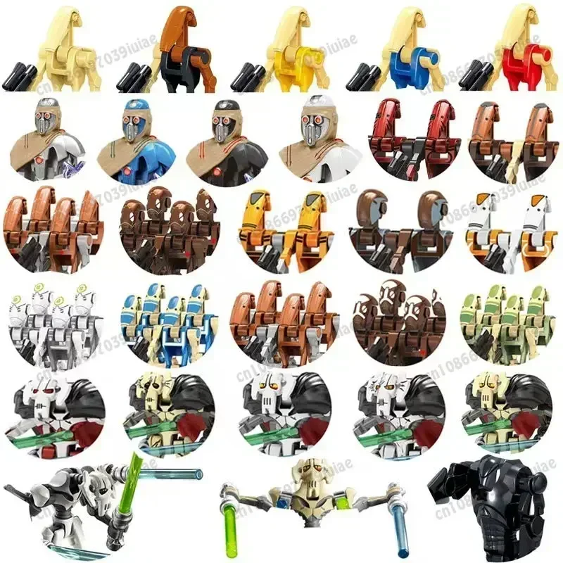 

HEROCROSS STAR WARS Battle Droid Darth Vader Han Solo C-3PO Boba Fett Figure Toy Bricks Assembling Doll Building Blocks TV8082