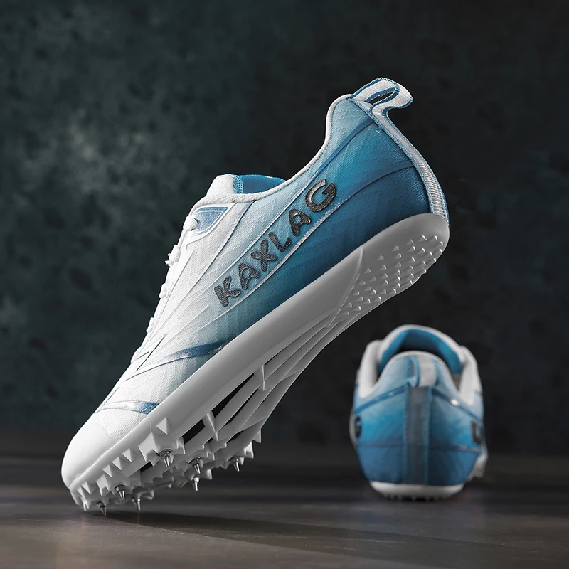 

New Men Professional Track and Field Shoes Lightweight Breathable Sneakers Anti Slip Wear Resistant Running Training Competition
