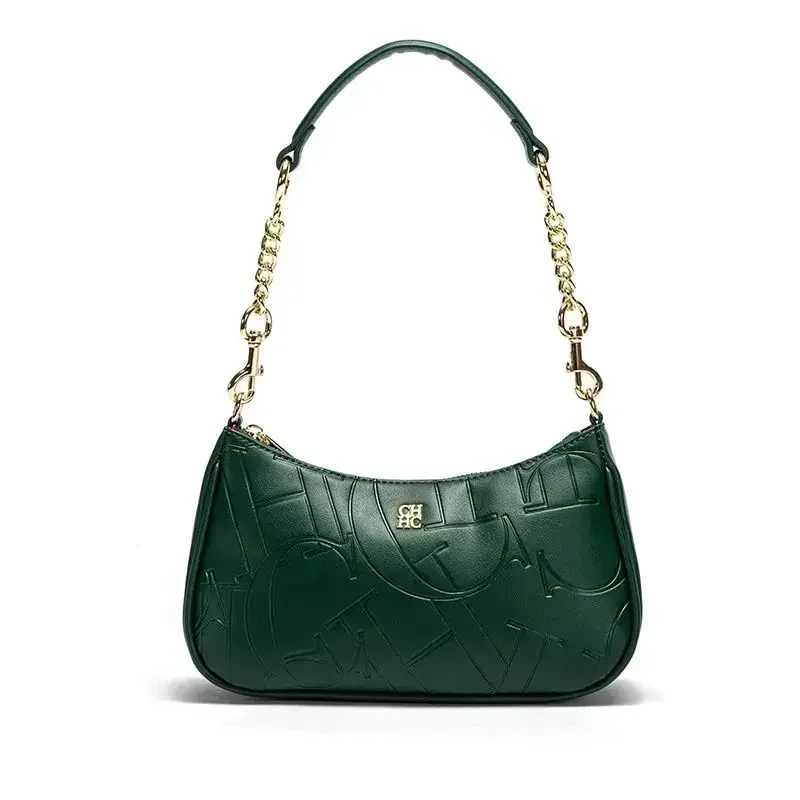 CH Shoulder Bag For Women Luxury Leather Handbag Fashion Embossed Underarm Bag Tote Bag For Daily Office Party Shopping Dating image 4