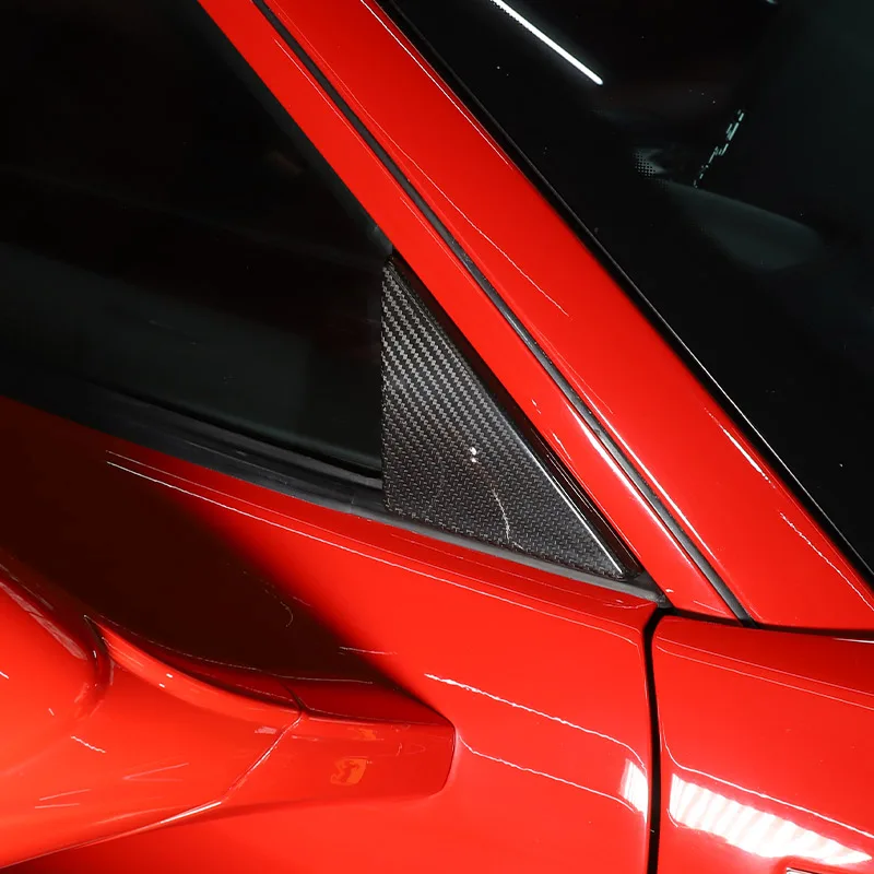For Ferrari 458 2011-16 Real Carbon Fiber Car Gear Panel Glass Lift Switch Door Handle Cover Decoration Sticker Car Accessories