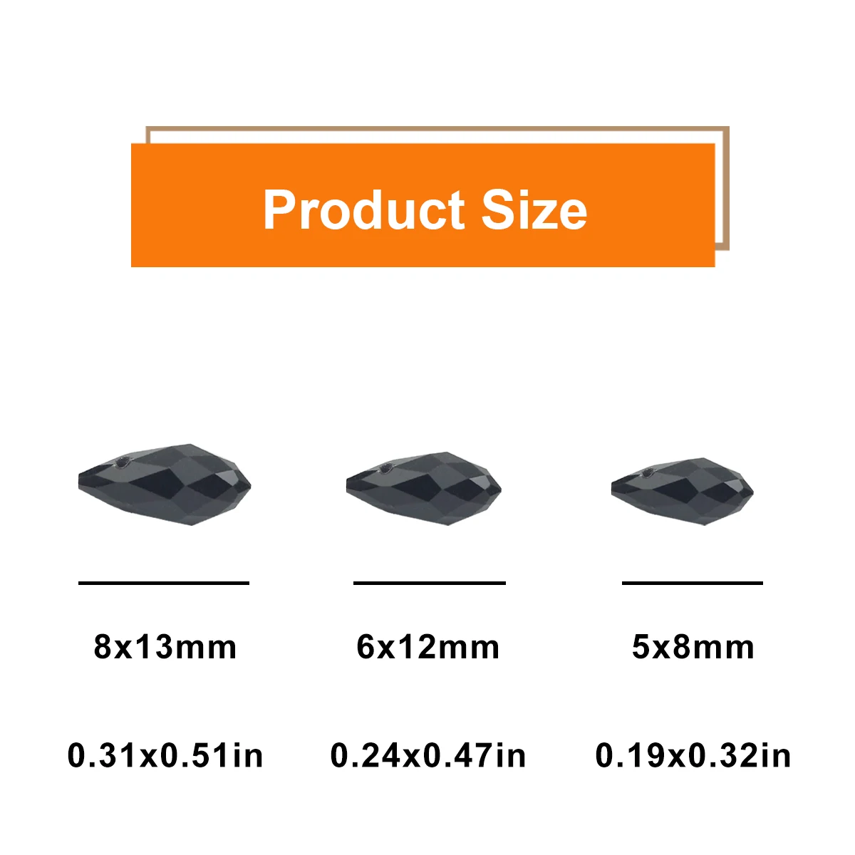 Kształt łzy fasetowany austriacki kryształ czarny Spacer luźne koraliki 5/6/8mm do biżuterii DIY kolczyki bransoletki wisiorki akcesoria