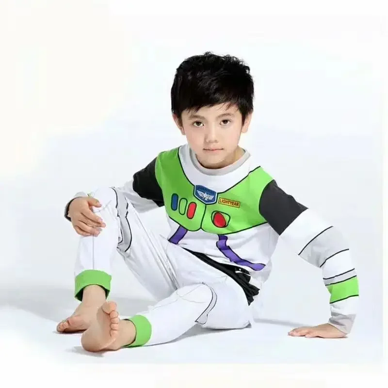 Cartoon Cute Trendy Cool Children\'s Cotton Pajamas Toy Story Clothes Boys\' Thin Buzz Lightyear Outerwear Comfortable Loose Suit