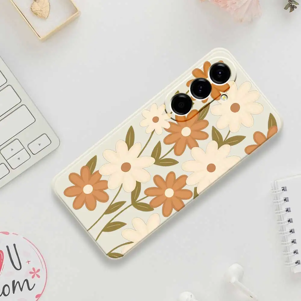 Чехол для телефона Little Daisy для Samsung Galaxy S25 S24 S23 S22 S21 S20 Ultra Plus S10 Plus S24FE S23FE S22FE S21FE S20FE Soft Cover