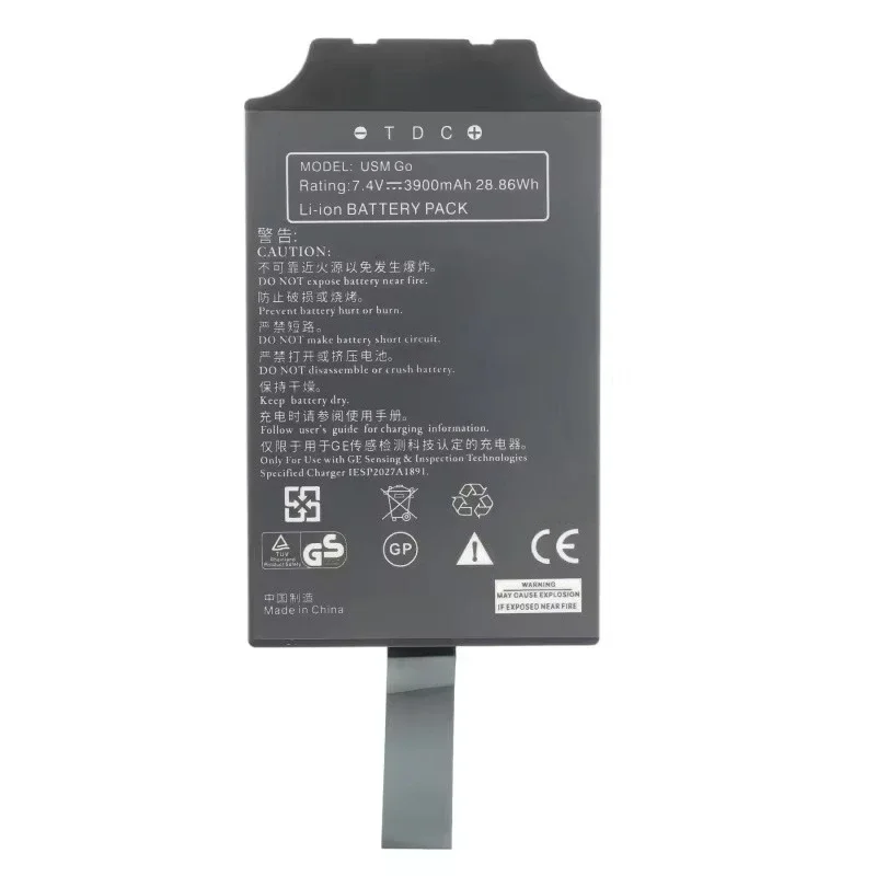 USM Go 7.4V 3900mAh 28.86Wh USM86 USM88 Replacement Li-ion Battery Pack for GE GEIT1255323 GEIT1480180C Ultrasonic Flaw Detector