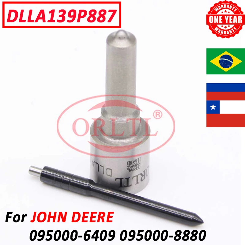 ORLTL New DLLA139P887 Common Rail Injector Nozzle DLLA 139 P 887 For JOHN DEERE 095000-6409 RE529118 RE524382