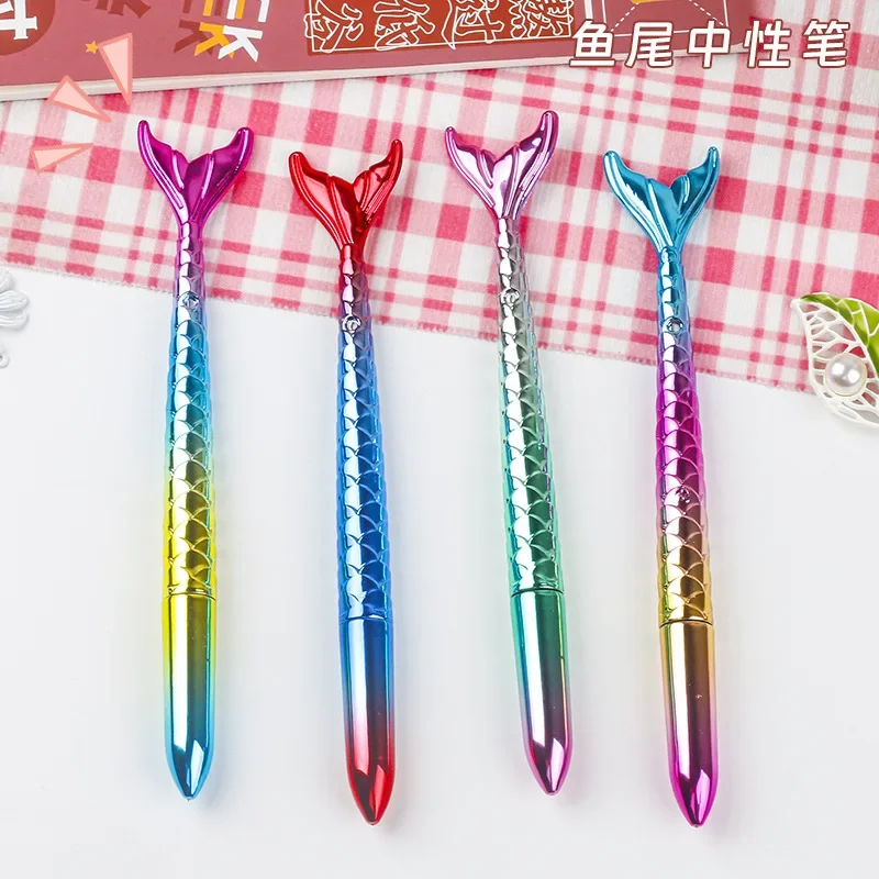 

40 шт., милые новые креативные канцелярские принадлежности, нейтральная ручка «рыбий хвост», имитирующая рыбий хвост, обучающие канцелярские принадлежности, игольная трубка, ручка на водной основе