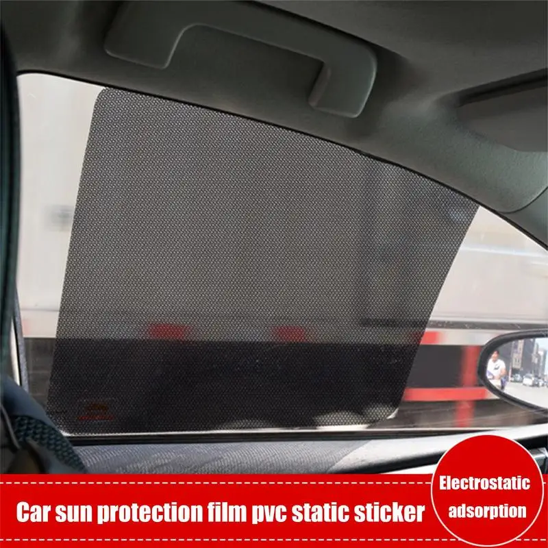 

2 PCS Car Sun Protection Film Pvc Static Sticker Cover Durable Anti-UV Window Sun-shading Electrostatic Sticker