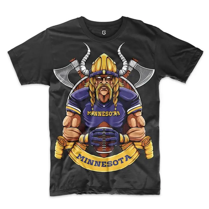 

Minnesota Football Men's T-Shirt Cool Men Graphic Tee Vintage Streetwear Oversized Matching Cotton Comfort Casual Unisex Tops