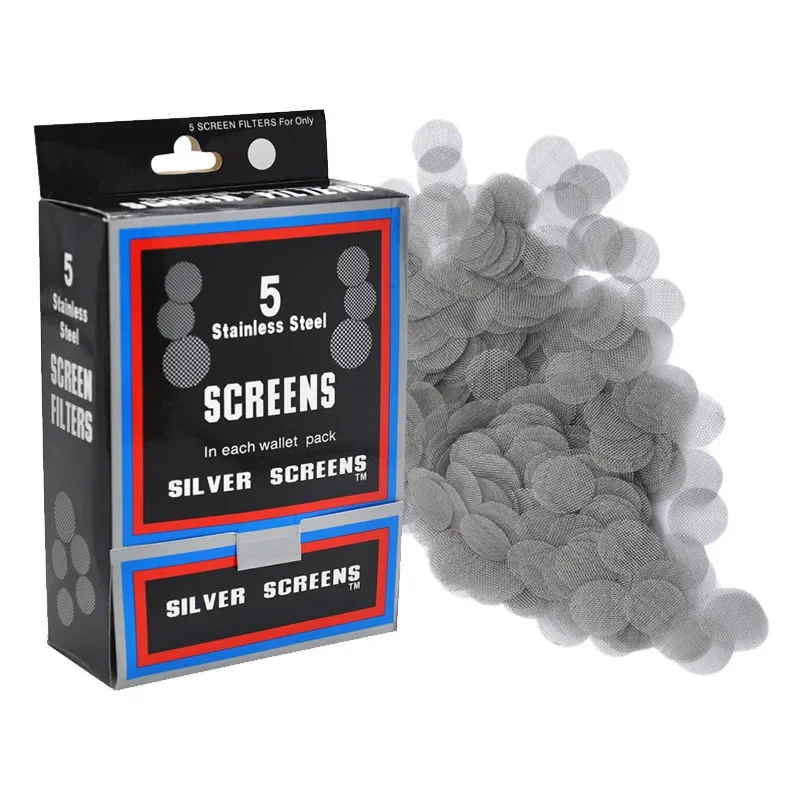 100 adet Paslanmaz Çelik Altın Ekranlar Nargile Su Borusu Tütün Gümüş Filtreler 20mm Kalın - Çok Fonksiyonlu Sigara Aksesuarları