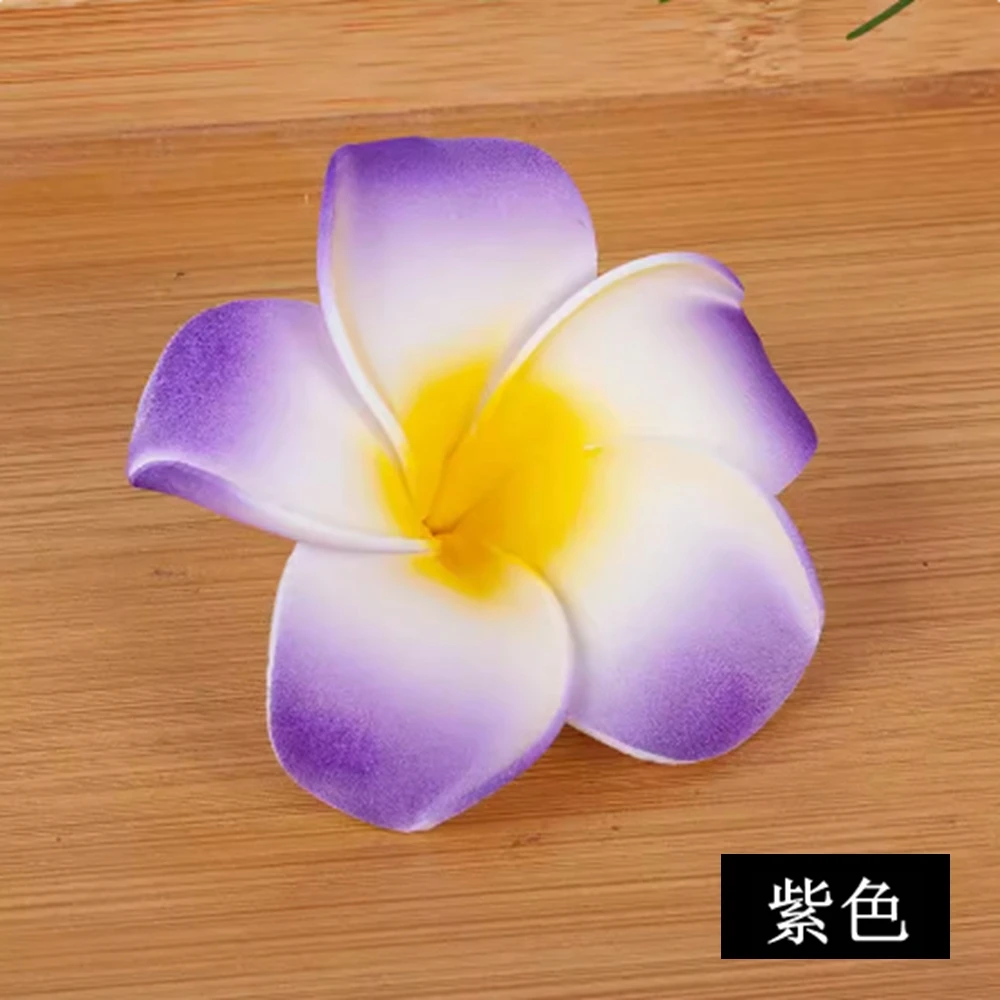 10 teile/los 4/5/6/7/8 cm Plumeria Hawaiian Schaum Frangipani Künstliche Blume Kopfschmuck Blumen hochzeit Party Dekoration – Detail 12