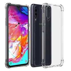 Thickened Airbag Phone Case for Samsung Galaxy A7 2018 A750 2017 Lens Protector Shockproof Transparent Corners Bumper Cover Capa