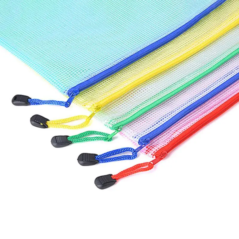 1PC Document Bag Waterproof Mesh Zipper Pouch, A4/A5 Organizing Bags, Multi-Purpose Travel Pouch For School And Office Supplies