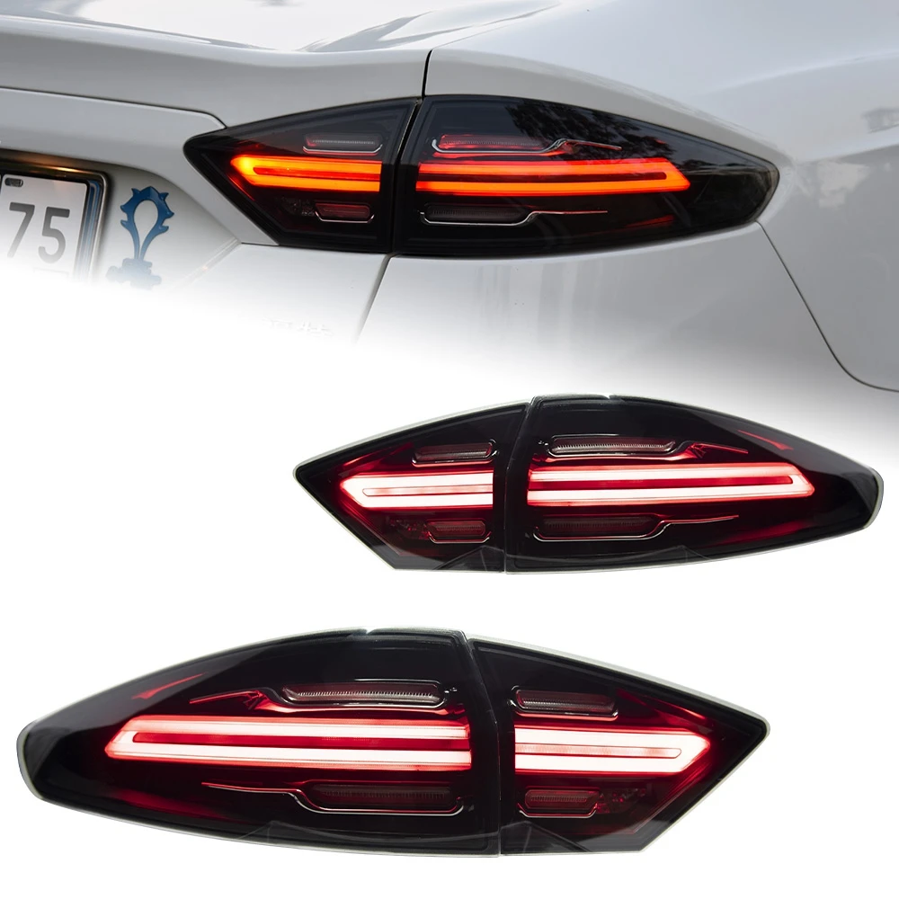 AKD Car Styling for Ford Fusion Tail Lights 2013-2019 Mondeo LED Tail Lamp LED DRL Dynami Signal Brake Reverse auto Accessories