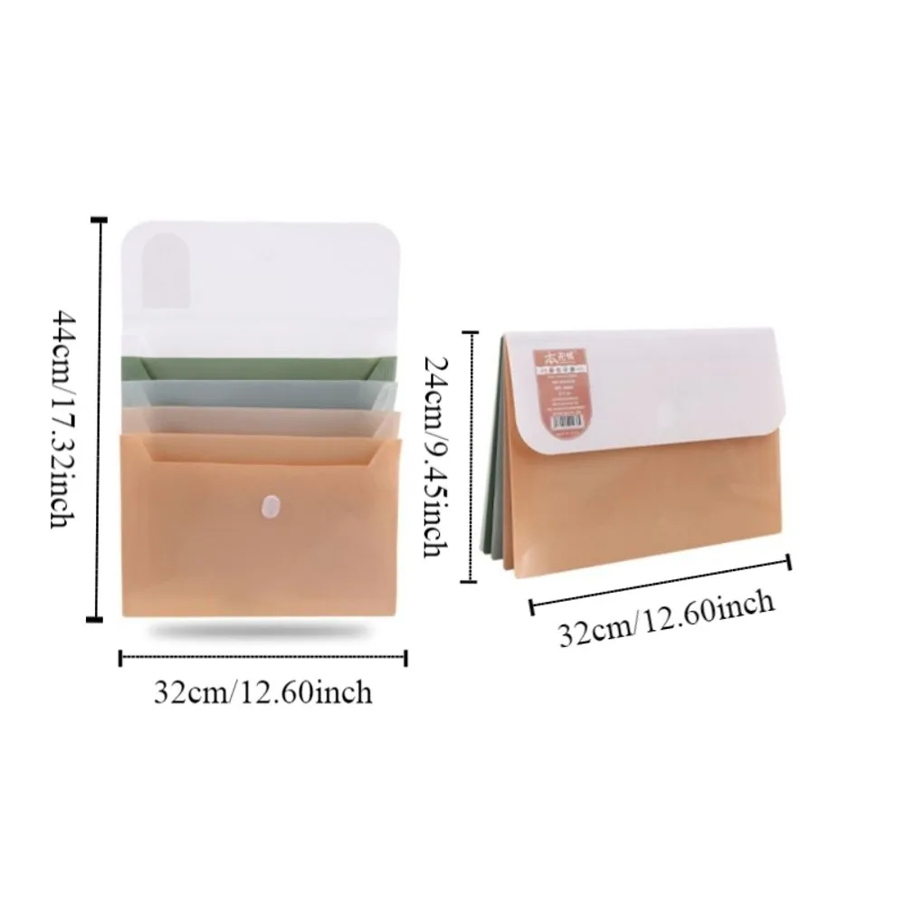 5 Layers A4 File Folder Storage Bag Large Capacity Waterproof Portable Documents Bag Thickened Protective Plastic File Organizer