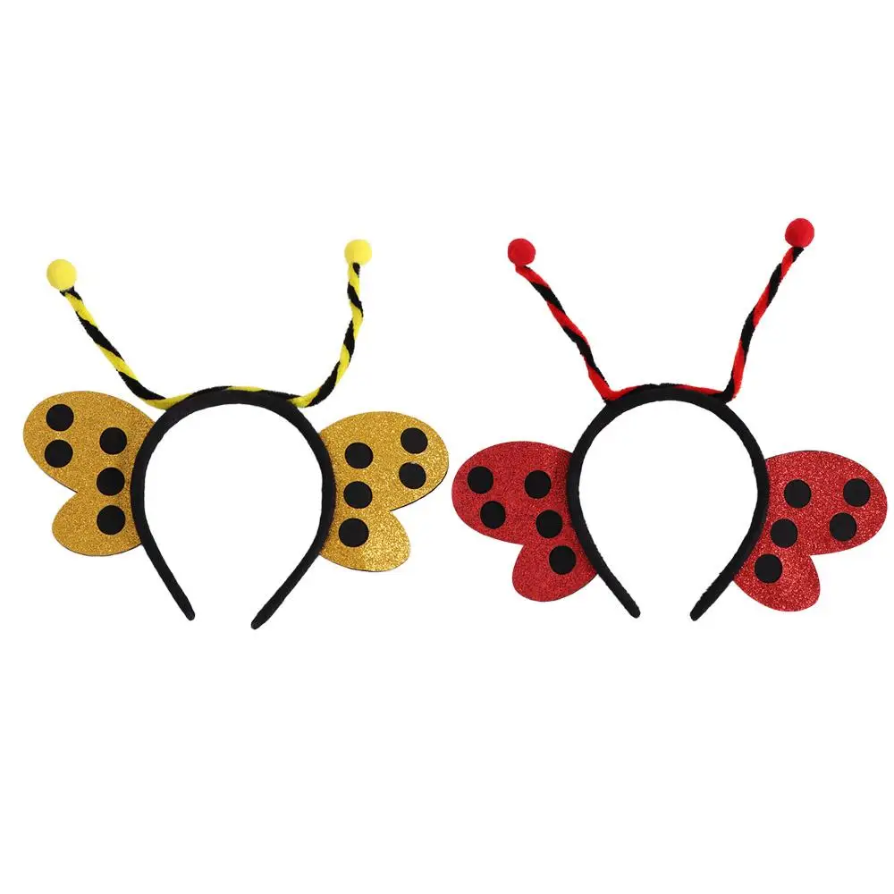 ตลกเกาหลีสไตล์ Bee Headband Photo Props ตกแต่งฮาโลวีน Hairband Headdress อุปกรณ์เสริมผมผีเสื้อผม Hoop Party