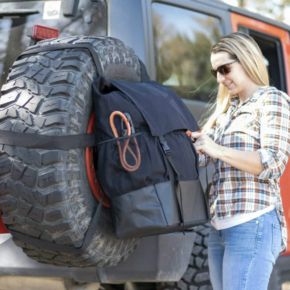 Spare Tire Bags & Truck Organizers - Heavy Duty Spare Tire Garbage Bags, Truck Camping Gear, Storage For Off-Road Rescue Gear