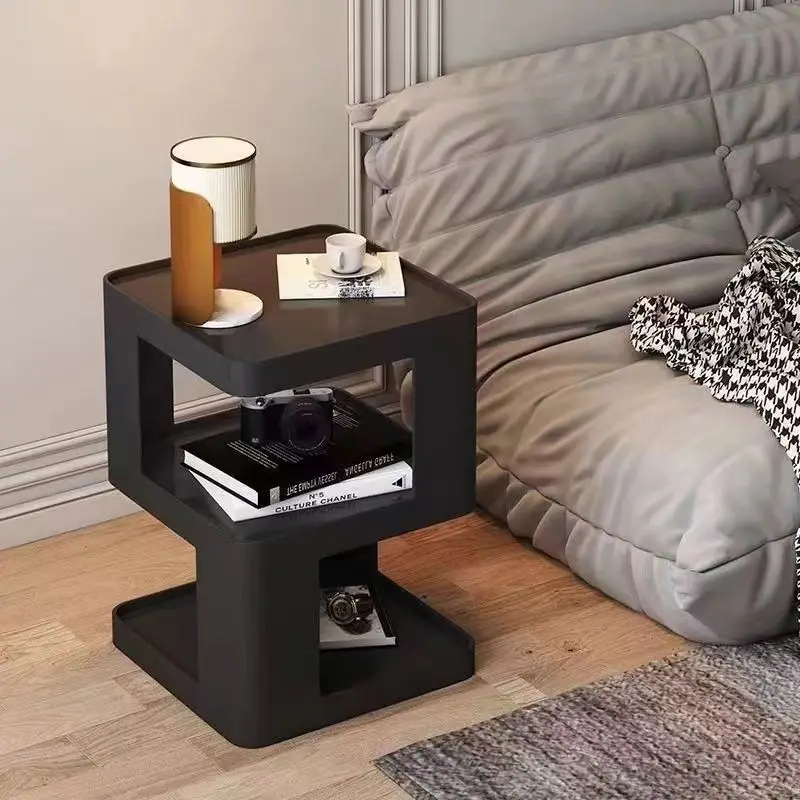 Luxury living room sofa side table, modern and simple iron creative corner table, bedside cabinet, small coffee table End Tables