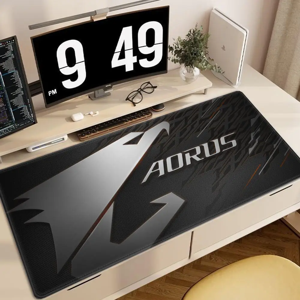 GIGABYTE AORUS Beautiful illustrations style patternsOffice Computer Desk Mat Table Big Mouse Pad Laptop Cushion Nonslip Decor