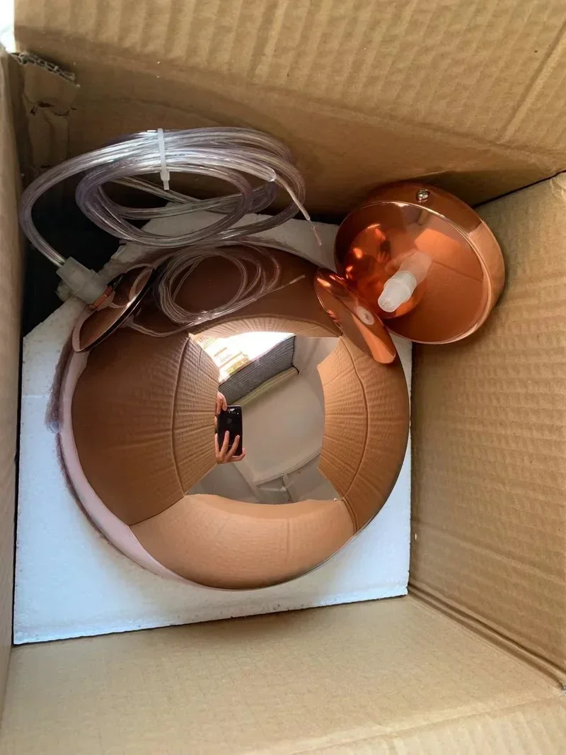 

Globe Lustre Copper Glass Ball Pendant Lighting Pendant Lights Mirror Hanging Lamp Kitchen Home Decor Industrial Lamp Luminaire
