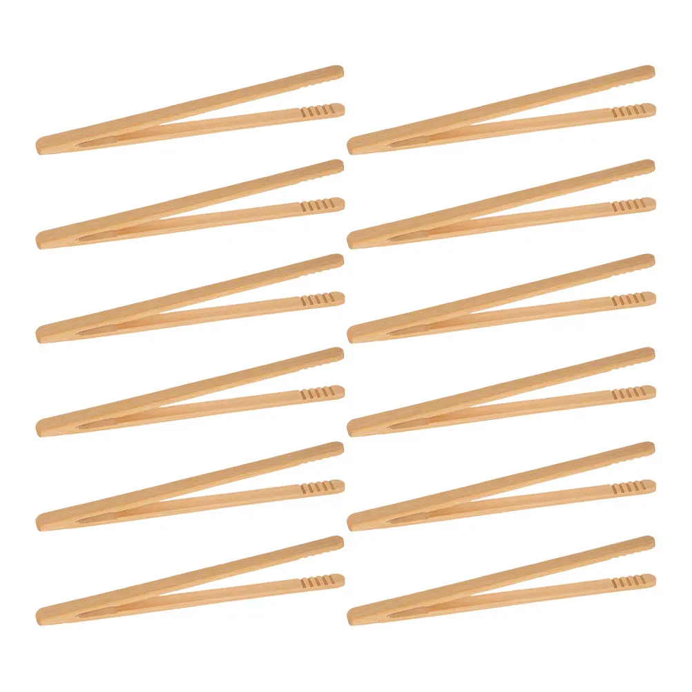

12Pcs Bamboo Tweezers Montessori Fine Motor Tools for Kids Sorting Beads Snack Food Mini Tong Montessori Education Clip